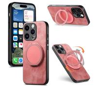 BEENTRYS Cover Magnetica per Nothing CMF Phone 1 Custodia,Anello Supporto Sottile Morbido PU Leather Supporto Auto Magnetico Regalo Fotocamera Antiurto Protettiva Custodia-Rosa