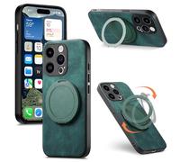 BEENTRYS Cover Magnetica per Nothing Phone 3A Pro Custodia,Anello Supporto Sottile Morbido PU Leather Supporto Auto Magnetico Regalo Fotocamera Antiurto Protettiva Custodia-Verde
