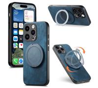 BEENTRYS Cover Magnetica per Realme C11 2021 Custodia,Anello Supporto Sottile Morbido PU Leather Supporto Auto Magnetico Regalo Fotocamera Antiurto Protettiva Custodia-Blu