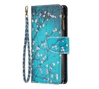BEENTRYS Cover per Huawei Y7 2019 Pelle Portafoglio Cover,Fiori Porta Carte Libro Flip Case Slot Schede Supporto Kickstand Chiusura Magnetica PU Pelle Protettiva Antiurto Custodia-MH