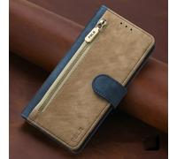 BEENTRYS Cover Portafoglio per OPPO A7 2018 / AX7 / A5S / A12 Cover a Libro,Pelle PU Slot Carte Tasca con Cerniera Supporto Protezione RFID Magnetica Protettiva Antiurto Custodia-Giallo