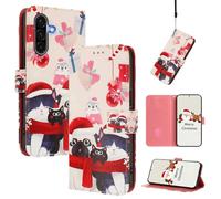 BEENTRYS Cover Portafoglio per OPPO Reno12 Pro 5G Cover a Libro,Motivo Pupazzo Neve Pelle PU Slot Carte Funzione Supporto Protezione Magnetica Protettiva Antiurto Custodia-SDDW