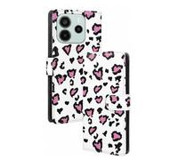 BEENTRYS Cover Portafoglio per Xiaomi Redmi Note 14 5G / POCO M7 Pro 5G,Motivo Leopardata in Pelle PU Cover a Libro Porta Carte Supporto Magnetica Antiurto Custodia per Donna Ragazza-BW