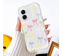BEENTRYS Motivo Fiocco Cover per OPPO A6 5G/A6/A6x 5G/A6x/A6k Custodia,Graziosa Ondulato Riccio Elegante Donne Ragazze Morbida Sottile Trasparente TPU bumper Antiurto Protettiva Custodia-Colore