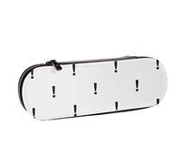 BEEOFICEPENG Astuccio, decorazione con punto esclamativo, astuccio in pelle, borsa per penne, ufficio, scuola, portagioielli, porta pennelli per trucco