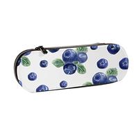 BEEOFICEPENG Astuccio, delizioso frutto di mirtillo, astuccio in pelle, astuccio per penne, scuola per ufficio, portagioielli, porta pennelli per trucco.