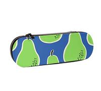 BEEOFICEPENG Astuccio, frutta moda verde dolce verde pera, astuccio in pelle borsa per penne ufficio scuola, portagioielli porta pennelli per trucco