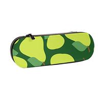 BEEOFICEPENG Astuccio, frutta moda verde dolce verde pera, astuccio in pelle borsa per penne ufficio scuola, portagioielli porta pennelli per trucco