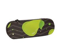BEEOFICEPENG Astuccio, frutta moda verde dolce verde pera, astuccio in pelle borsa per penne ufficio scuola, portagioielli porta pennelli per trucco