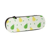 BEEOFICEPENG Astuccio, frutta moda verde dolce verde pera, astuccio in pelle borsa per penne ufficio scuola, portagioielli porta pennelli per trucco