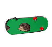 BEEOFICEPENG Astuccio, fungo amore riccio, astuccio in pelle, astuccio per penne, scuola per ufficio, portagioie, porta pennelli per trucco.