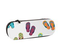 BEEOFICEPENG Astuccio, infradito colorato estivo, astuccio in pelle, astuccio per penne, scuola per ufficio, portagioielli, porta pennelli per trucco.