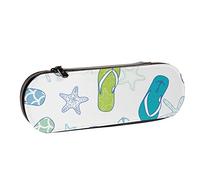 BEEOFICEPENG Astuccio, infradito colorato estivo, astuccio in pelle, astuccio per penne, scuola per ufficio, portagioielli, porta pennelli per trucco.