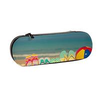 BEEOFICEPENG Astuccio, infradito da spiaggia in colore arcobaleno, astuccio in pelle, borsa per penne, scuola per ufficio, portagioielli, porta pennelli per trucco.