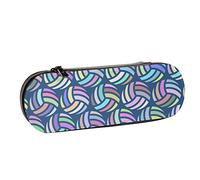 BEEOFICEPENG Astuccio, Interessante Happy Beach Volley Sport, Astuccio in pelle Astuccio per penne Ufficio Scuola, Portagioielli Porta pennelli per trucco