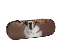 BEEOFICEPENG Astuccio, orecchie volanti di Basset Hound Stand Studio, astuccio in pelle Astuccio per penne, scuola per ufficio, portagioie, porta pennelli per trucco