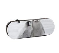 BEEOFICEPENG Astuccio, Pulcini dell'Imperatore Animale, Astuccio in pelle Astuccio per penne Ufficio Scuola, Portagioie Porta pennelli per trucco