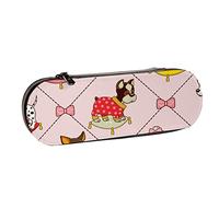 BEEOFICEPENG Astuccio, simpatico animaletto peloso, orso, astuccio in pelle, astuccio per penne, scuola per ufficio, portagioie, porta pennelli per trucco
