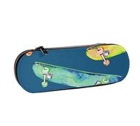 BEEOFICEPENG Astuccio, skateboard sportivo interessante, astuccio in pelle, astuccio per penne, scuola per ufficio, portagioielli, porta pennelli per trucco.