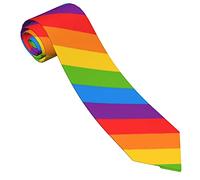 BEEOFICEPENG Cravatte da uomo Rainbow Pride Flag Cravatte da uomo Cravatte da lavoro Cravatta da abito Cravatta formale da gentiluomo da matrimonio morbida