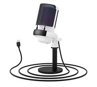 BEEOFICEPENG Microfono da gioco, microfono USB per PC con controllo RGB, Touch Mute, manopola di guadagno