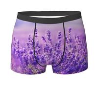 BEEOFICEPENG Paesaggio Viola del Fiore della Lavanda,Boxer Slip, Mutande da Uomo Boxer Shorts Boxer da Gamba Slip Divertenti novità Intimo,XXL
