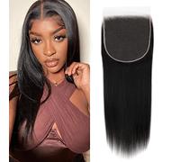 BEEOS 6x6 SKINLKE Real HD Lace Frontale Setoso Dritto, 0,1 mm Ultra-sottile HD Lace Pre-pizzicato Naturale Hairline 14 Pollici