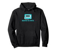 Beeper Attivare 90s Nostalgia Cercapersone Retro Tech Appassionato Felpa con Cappuccio