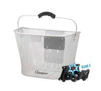 Beeper - Cestino in metallo bianco per biciclette e scooter Staffa di montaggio - Staffa di montaggio al manubrio per biciclette