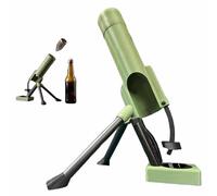 Beer Bottle Mortar Bottle Opener,51mm Heavy-Duty Cap Launcher,Hands Free Push Tactical Cap Launcher,Military Style Funny Bottles Openers Tool for Bar,Home Party,Desk Decor,Gifts for Men(Green)