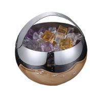 Beer Bucket Porta-ghiaccio portatile in acciaio inox con maniglia per il trasporto, contenitore per bevande in metallo per feste di champagne, cocktail bar a casa, per il raffreddamento della birra