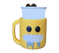 Beer Can Holder, Smiling Face Ice Cream Bowl, Reusable Dessert Storage, Includes Two Spoons, 3D Printed Design for Kitchen, Home, Travel, Outdoor, Kids, Adults, Birthday, Picnic, 5.91x4.72x5.51 inches