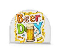 Beer Day - Portatovaglioli in acrilico dorato per tavolo, cucina autoportante portatovaglioli per la decorazione della casa di carta per esterni, sala da pranzo