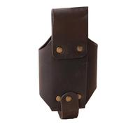 Beer Holster, Drink Holder, Waist Belt, PU Leather Waterproof Holster, Adjustable Strap, Easy Access, Ideal for BBQ, Picnic, Party, Hiking, 6.89 Inches, Brown Color, 1 Piece