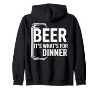Beer It's What For Dinner - Citazione divertente per gli amanti della birra Felpa con Cappuccio