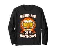 Beer Me It's My 21st Birthday 21 Years Old Party Celebration Maglia a Manica