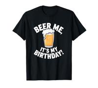 Beer Me It's My Birthday Groovy Drinking Around The World Maglietta