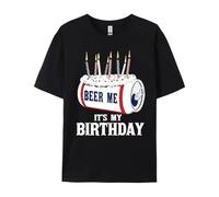 Beer Me Its My Birthday T-Shirt Funny Drinking Party Luxury Clothing Man Clothes Valentine's Day Tops & Tees Black 3XL