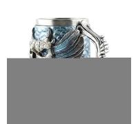 Beer Mug, Skull Resin Cup, 5,90 x 4,33 Inches Stainless Steel Insert Drinkware, Reusable Water Container 17 Oz for Daily Use in Studio Restaurants Road Trip with Friends Thanksgiving Celebrations