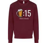 Beer O'Clock Divertente Alcolico Uomo Felpa