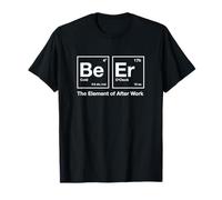 Beer Periodic Table Nerd Men Chemistry After Work Gift Maglietta