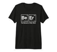 Beer Periodic Table Nerd Men Chemistry After Work Gift Maglietta Premium