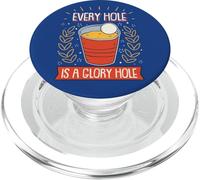 Beer-Pong Every Hole Is A Glory Hole Bere Gioco Birra PopSockets PopGrip per MagSafe