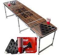 Beer Pong Set da Tavolo Ufficiale Old School | 1 Tavolo + 2 Rack + 22 Bicchieri Rossi + 4 Palle | Kit Completo | Set da Bere | OriginalCup®