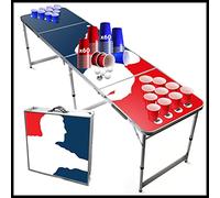 Beer Pong Set da Tavolo Ufficiale Player | 1 Tavolo + 120 Coppe (60 Blu & 60 Rosso) + 6 Palle | Kit Completo | Gioco da Bere | OriginalCup®