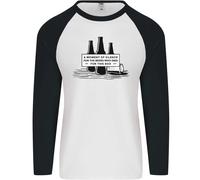 Beer Silence Divertente Alcol Cider Guinness Uomo L/S Maglietta Baseball