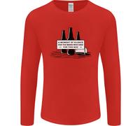 Beer Silence Divertente Alcol Cider Guinness Uomo Manica Lunga T-Shirt