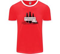 Beer Silence Divertente Alcol Cider Guinness Uomo Ringer T-Shirt FotL