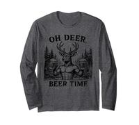 Beer Time, Divertente Bere Cervo Caccia Maglia a Manica