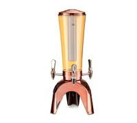 Beer Tower Dispenser for bevande da 3 l/100 oz con tubo for il ghiaccio e dispenser for bevande di liquore da tavolo a tre rubinetti for feste distributore bevande(Rot)